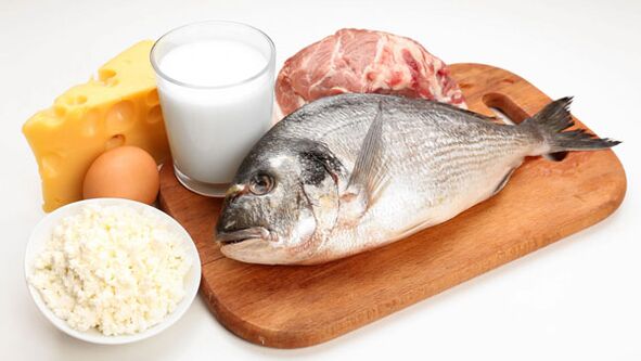 mga produkto na may mga protina at amino acid